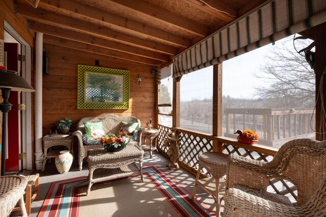 view of sunroom