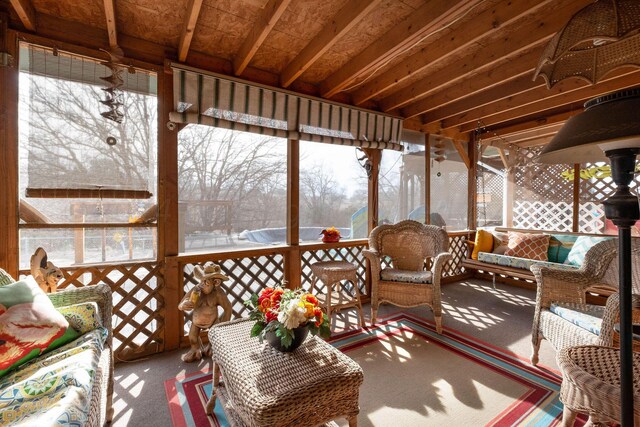 view of sunroom / solarium