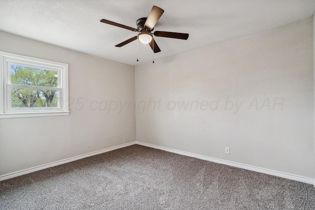 517 Whittier St, Hereford, TX 79045 - carpeted spare room with a ceiling fan and baseboards