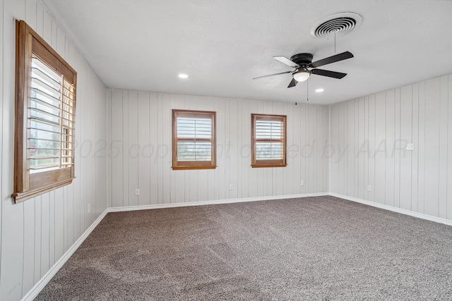 517 Whittier St, Hereford, TX 79045 - carpeted empty room with a ceiling fan and recessed lighting