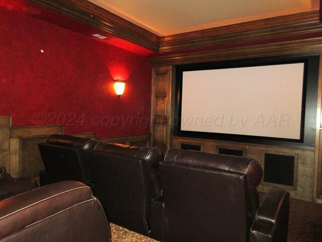 cinema with ornamental molding