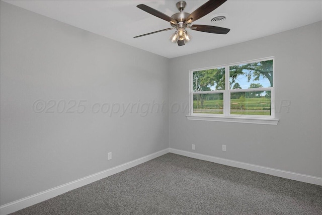 4400 Gem Lake Rd, Amarillo, TX 79106 - unfurnished room with dark carpet and ceiling fan
