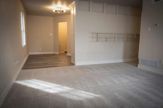 view of carpeted empty room
