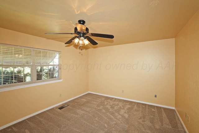 4410 Chandler Dr, Amarillo, TX 79109 - empty room with carpet, baseboards, and a ceiling fan