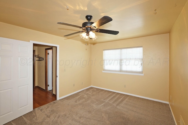 4410 Chandler Dr, Amarillo, TX 79109 - unfurnished bedroom with carpet flooring, baseboards, and a ceiling fan