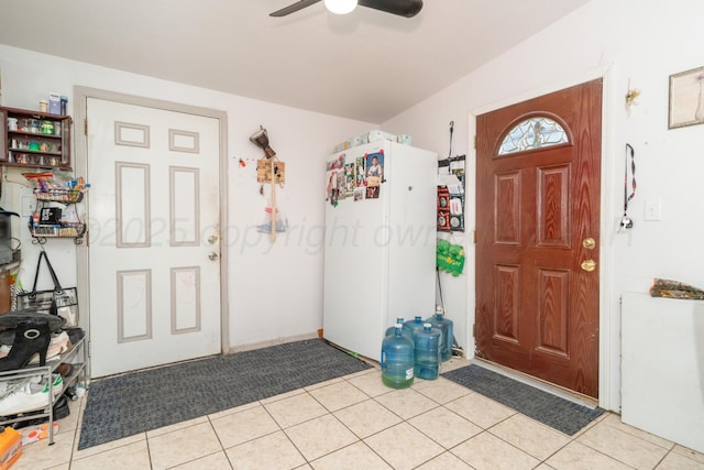 1411 N Highland St, Amarillo, TX 79107 - entrance foyer featuring a ceiling fan and light tile patterned floors