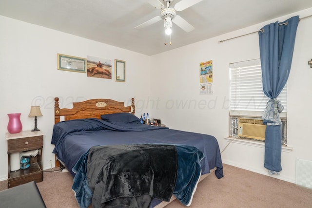 1411 N Highland St, Amarillo, TX 79107 - bedroom featuring cooling unit, carpet flooring, and a ceiling fan