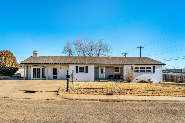 view of ranch-style home