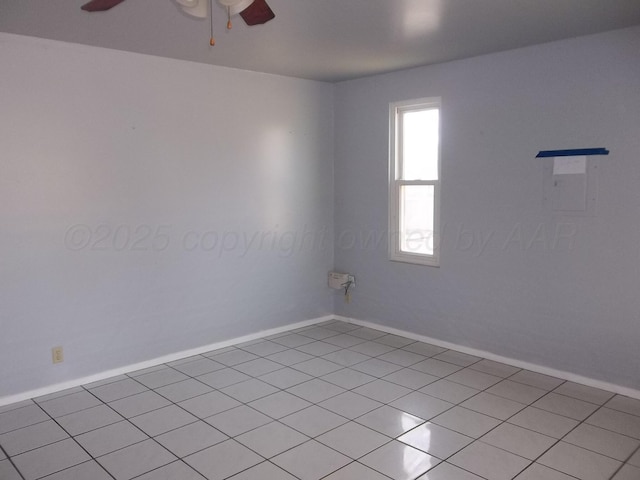 805 Brevard St, Hereford, TX 79045 - spare room with a ceiling fan and light tile patterned floors