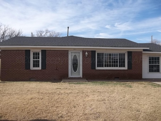 805 Brevard St, Hereford, TX 79045 - ranch-style house featuring brick siding and a front yard