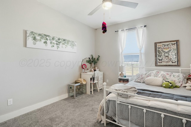 3851 Whitetail Springs Rd, Amarillo, TX 79119 - carpeted bedroom with baseboards and a ceiling fan