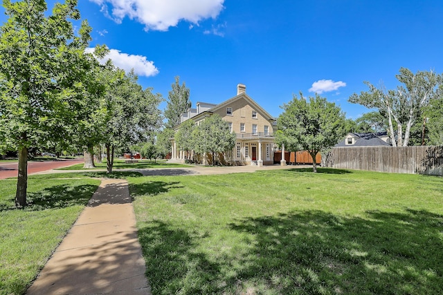 2101 S Harrison St, Amarillo, TX 79109 - view of front of property featuring french doors and a chimney