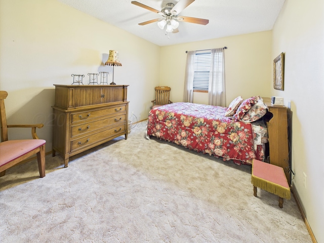 1620 N Nelson St, Pampa, TX 79065 - carpeted bedroom featuring a ceiling fan