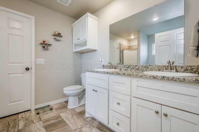 8309 City View Dr, Amarillo, TX 79118 - full bathroom with double vanity and a stall shower