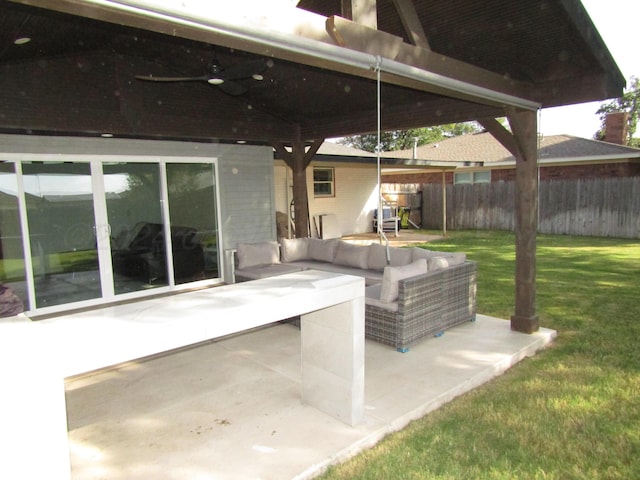 view of patio / terrace with an outdoor hangout area