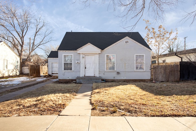 view of bungalow