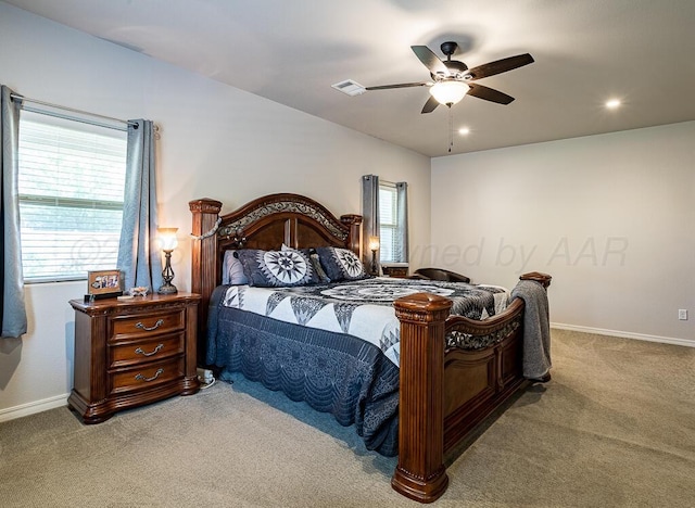 1006 Pinot Blvd, Amarillo, TX 79124 - bedroom with carpet flooring, recessed lighting, and a ceiling fan