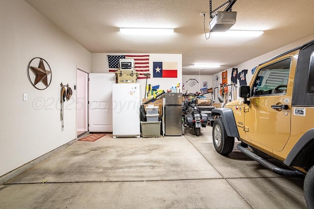 1006 Pinot Blvd, Amarillo, TX 79124 - garage with freestanding refrigerator and a garage door opener