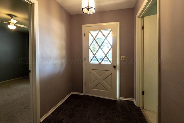 4903 Princeton St, Amarillo, TX 79109 - entryway with baseboards and a ceiling fan