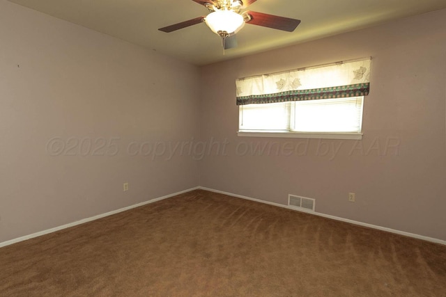 4903 Princeton St, Amarillo, TX 79109 - carpeted spare room featuring baseboards and ceiling fan