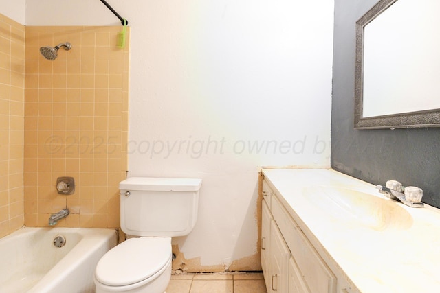 5210 S Milam St, Amarillo, TX 79110 - bathroom featuring vanity, washtub / shower combination, and tile patterned flooring