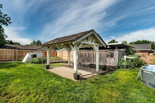 1203 Lee St, Borger, TX 79007 - view of yard featuring a gazebo and a patio
