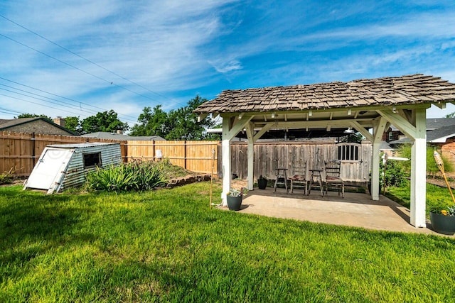 1203 Lee St, Borger, TX 79007 - view of yard featuring a gazebo and a patio
