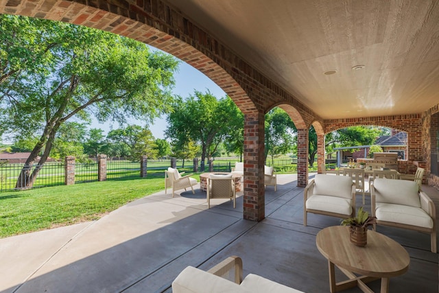 3 Country Club Dr, Amarillo, TX 79124 - view of patio featuring an outdoor hangout area