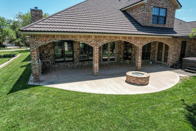 3 Country Club Dr, Amarillo, TX 79124 - view of property's community with a patio area, a yard, and a fire pit
