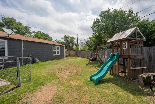 4215 S Tyler St, Amarillo, TX 79110 - fenced backyard with a playground
