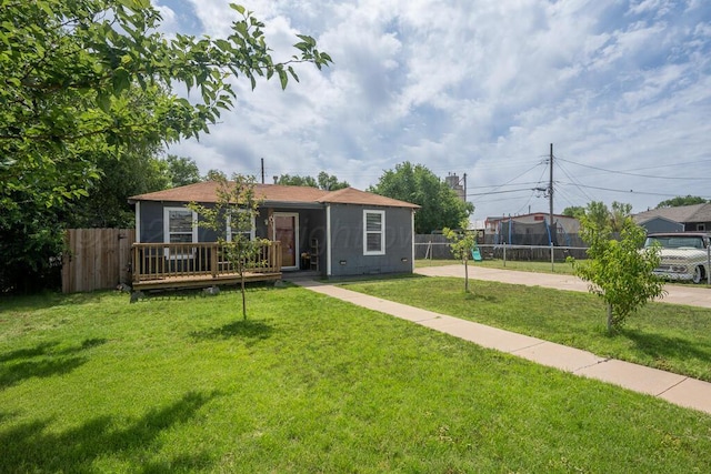 4215 S Tyler St, Amarillo, TX 79110 - view of front of home featuring a wooden deck and driveway