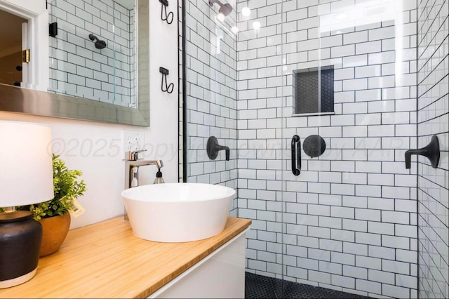 2406 Anna St, Amarillo, TX 79106 - full bathroom featuring a stall shower and vanity