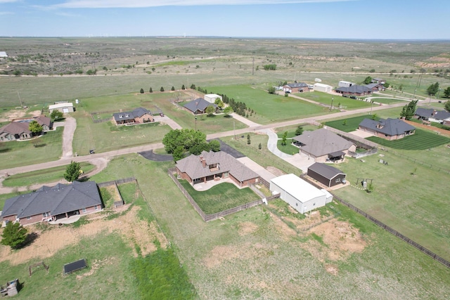 aerial view with a rural view