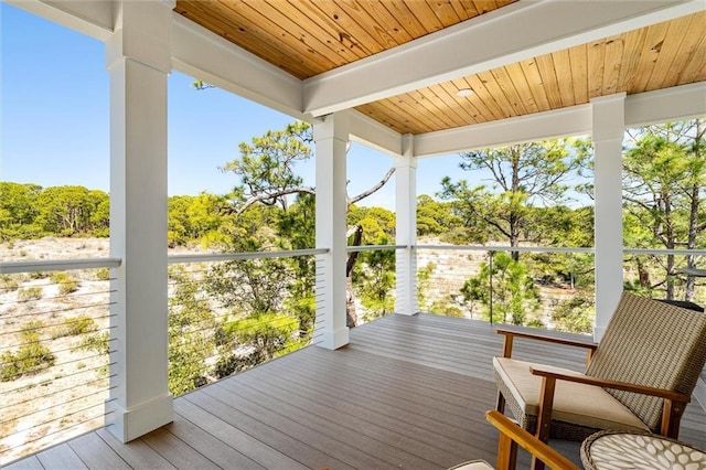 204 Magnolia Ct, Dauphin Island, AL 36528 - sunroom / solarium with wooden ceiling
