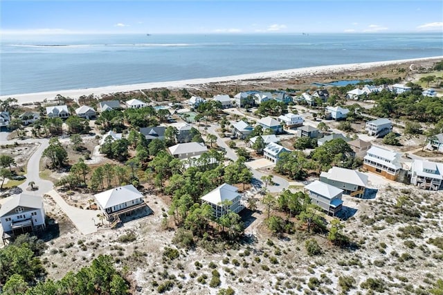 204 Magnolia Ct, Dauphin Island, AL 36528 - birds eye view of property featuring a view of the beach and a water view