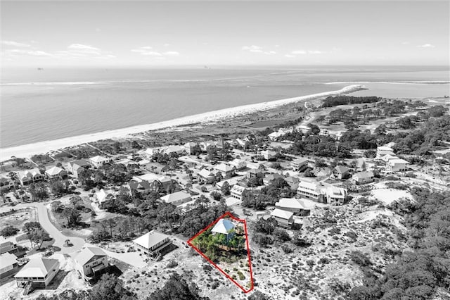 204 Magnolia Ct, Dauphin Island, AL 36528 - aerial view featuring a residential view and a water view