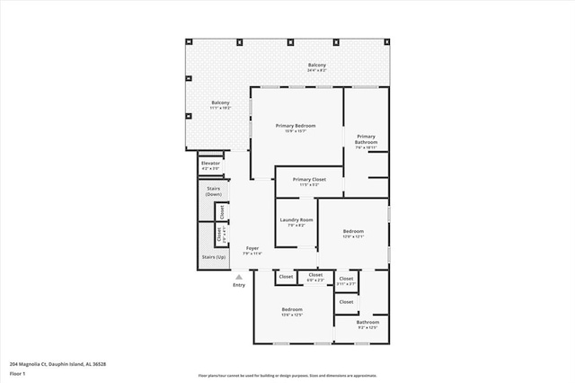 204 Magnolia Ct, Dauphin Island, AL 36528 - view of layout