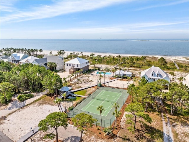 204 Magnolia Ct, Dauphin Island, AL 36528 - birds eye view of property with a water view and a view of the beach
