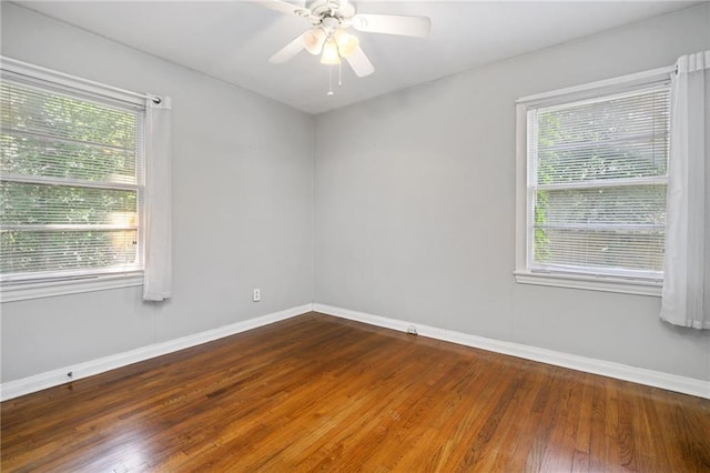 120 Shell Road Pl, Mobile, AL 36607 - unfurnished room with plenty of natural light, wood finished floors, and a ceiling fan