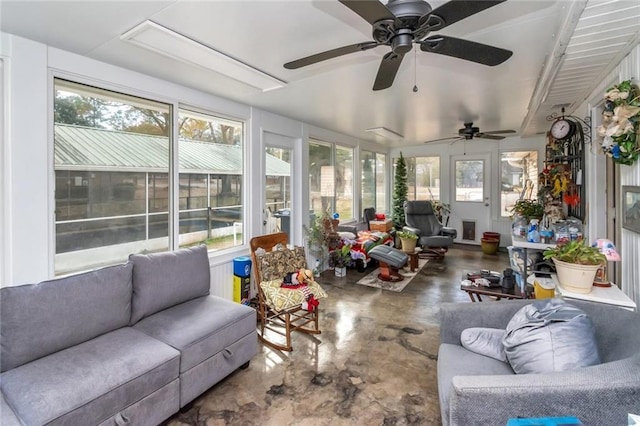 view of sunroom / solarium