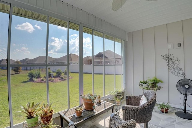 sunroom featuring a wealth of natural light