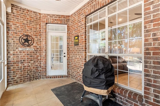 8814 Dawes Lake Rd N, Mobile, AL 36619 - property entrance with brick siding and a porch