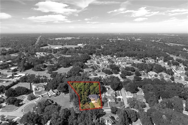 8814 Dawes Lake Rd N, Mobile, AL 36619 - aerial view with a forest view and a residential view
