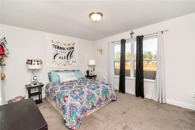 view of carpeted bedroom