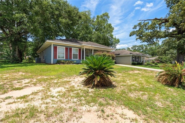 505 Doby Ct, Mobile, AL 36608 - ranch-style house with a front lawn