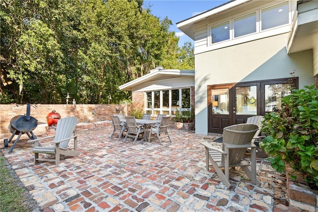 view of patio featuring grilling area