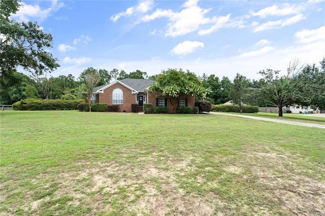 12601 Deer Ridge Dr, Wilmer, AL 36587 - view of front of home featuring a front yard and brick siding