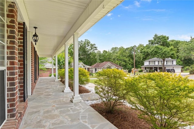 view of patio with a porch