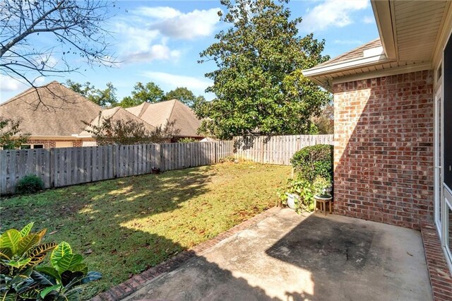 view of yard featuring a patio