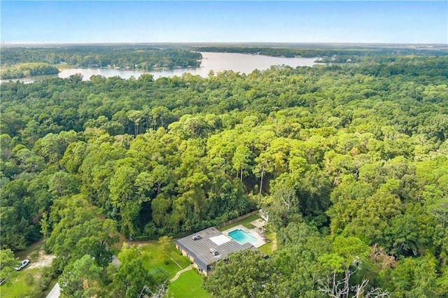 2000 Riverview Ave, Mobile, AL 36605 - aerial view of property and surrounding area featuring a forest and a nearby body of water